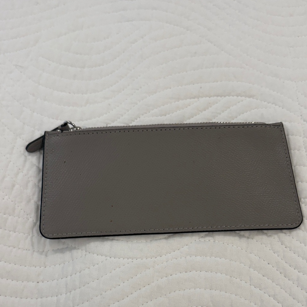 Michael Kors Light Grey Leather Pouch - Picture 3 of 3